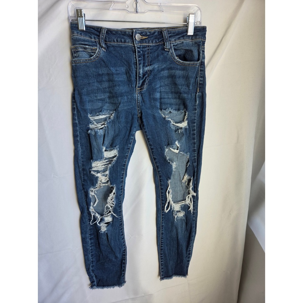 Cello Jeans Womens Blue Medium Wash Skinny Mid Rise Skinny